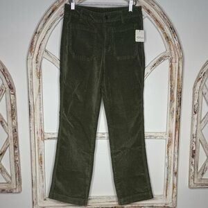 Free People Green Kick Flare Pants- NWT